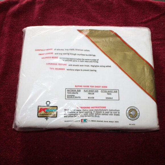 Vintage Long-Wearing Muslin Double Flat Sheet -100% Cotton - Picture 2 of 2